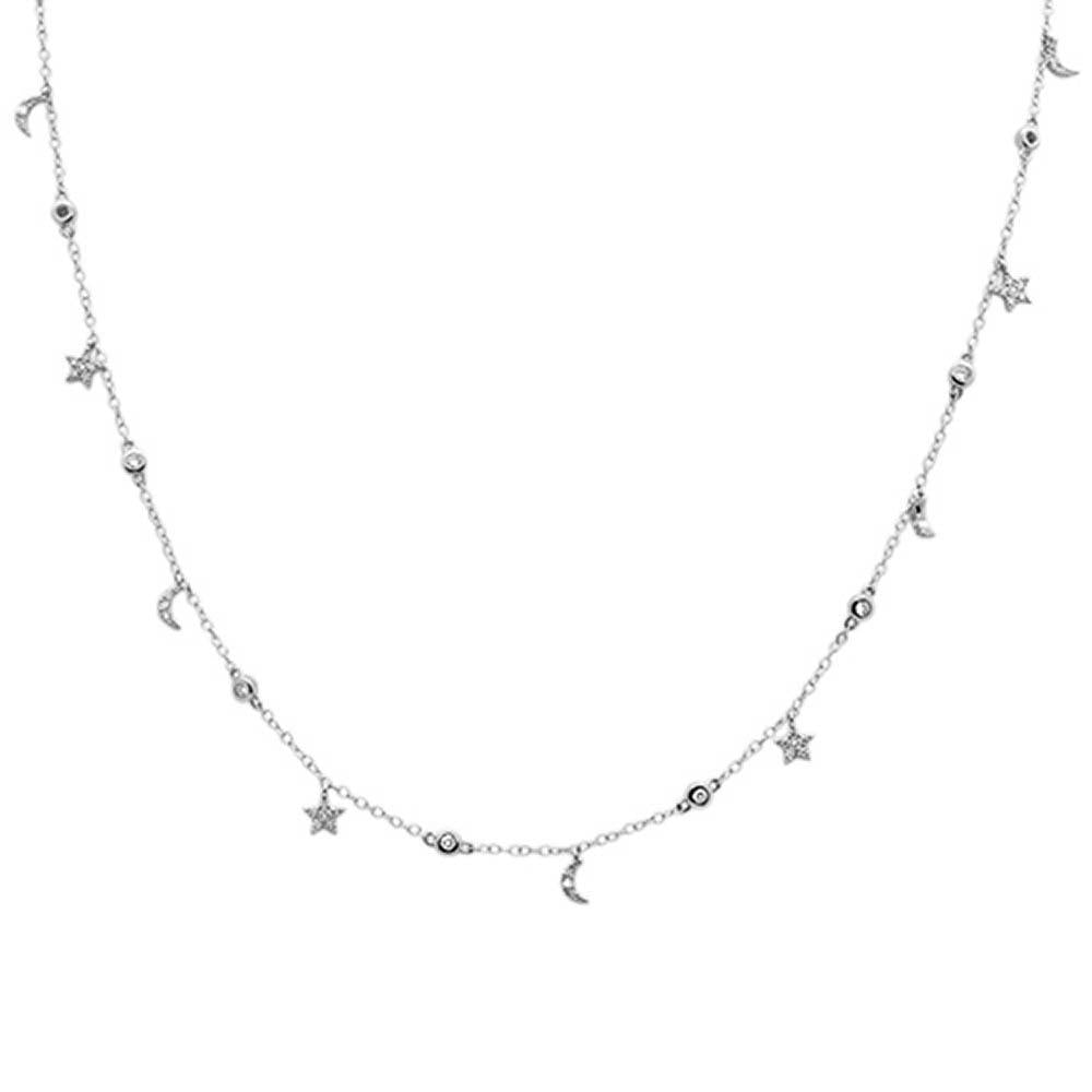 ''.52ct G SI 14k White Gold Diamond Designer PENDANT Necklace 16'''' Long+(1''''ext)''