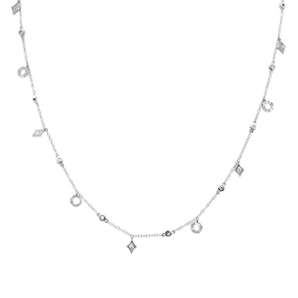 ''DIAMOND CLOSEOUT!  .62ct G SI 14k White Gold Diamond PENDANT Necklace 16'''' Long+(1''''ext)''