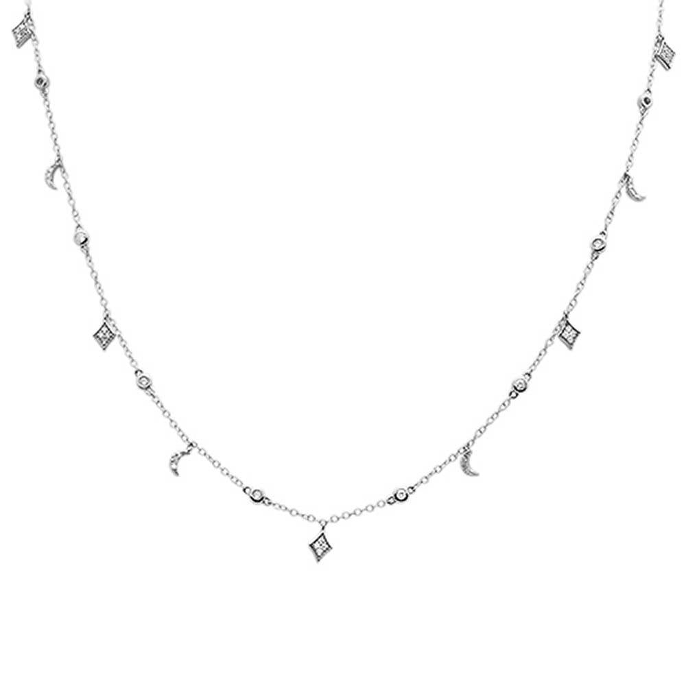 ''DIAMOND CLOSEOUT!  .49ct G SI 14k White Gold Diamond PENDANT Necklace 16'''' Long+(1''''ext)''