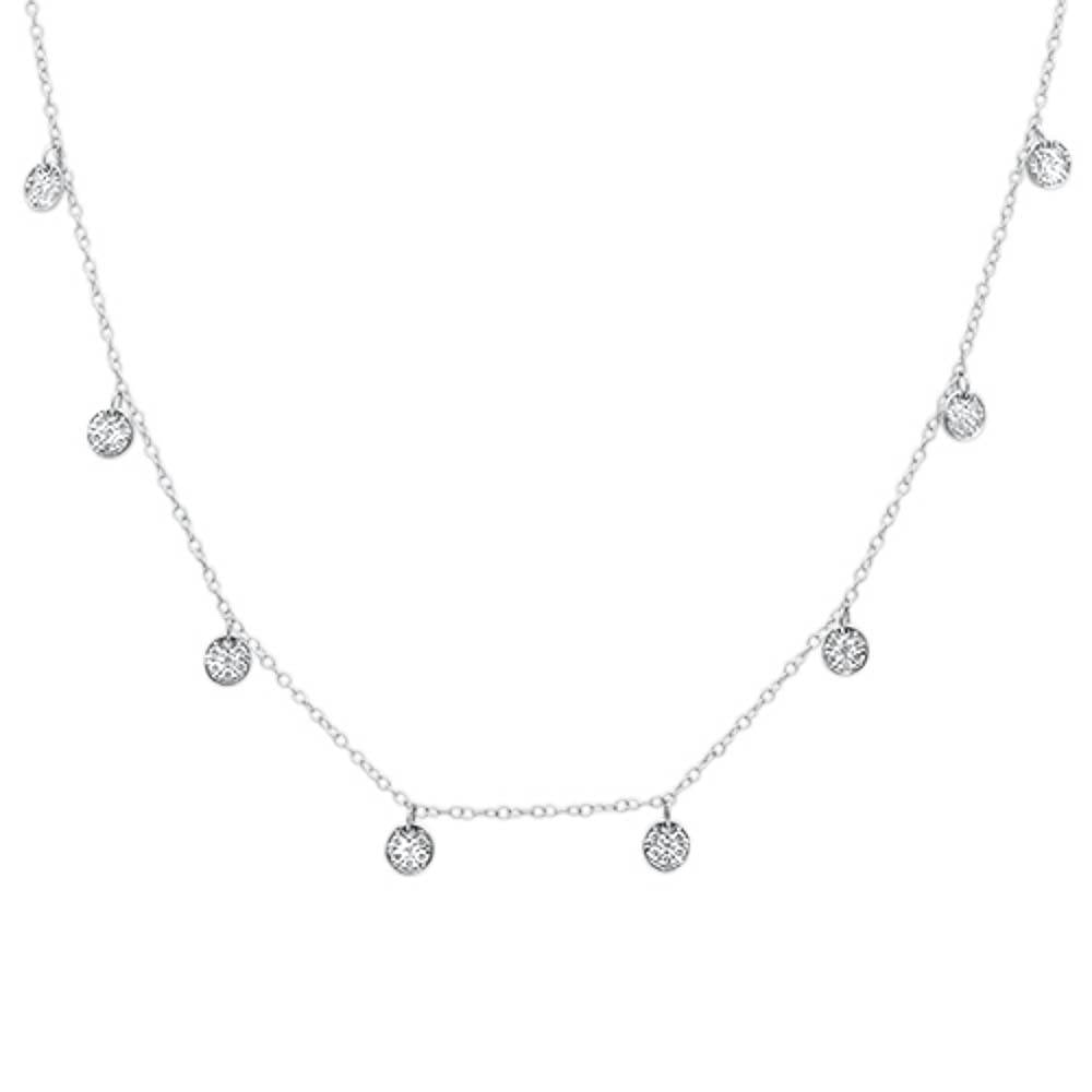 ''SPECIAL!.50ct G SI 14k White Gold Diamond Pendant NECKLACE 17'''' Long''