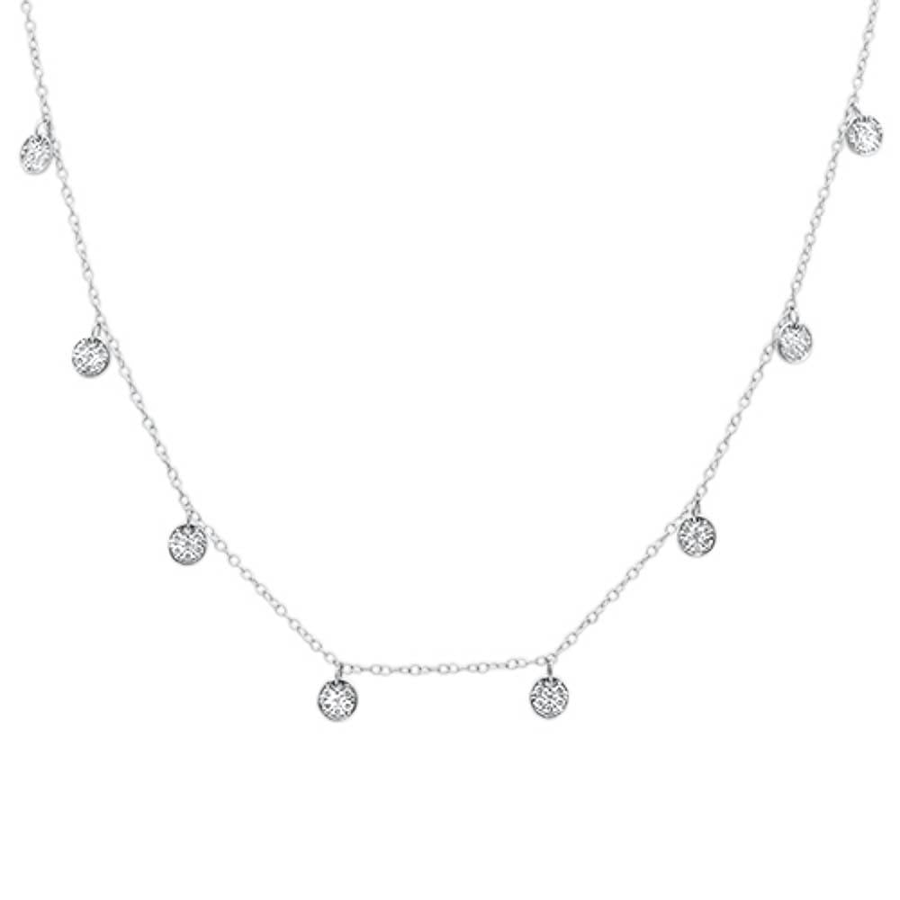 ''SPECIAL!.50ct G SI 14k White Gold DIAMOND Pendant Necklace 17'''' Long''