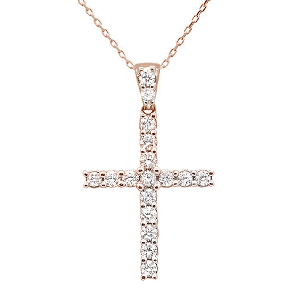 ''SPECIAL!1.02ct 14k Rose Gold Diamond Pendant NECKLACE''