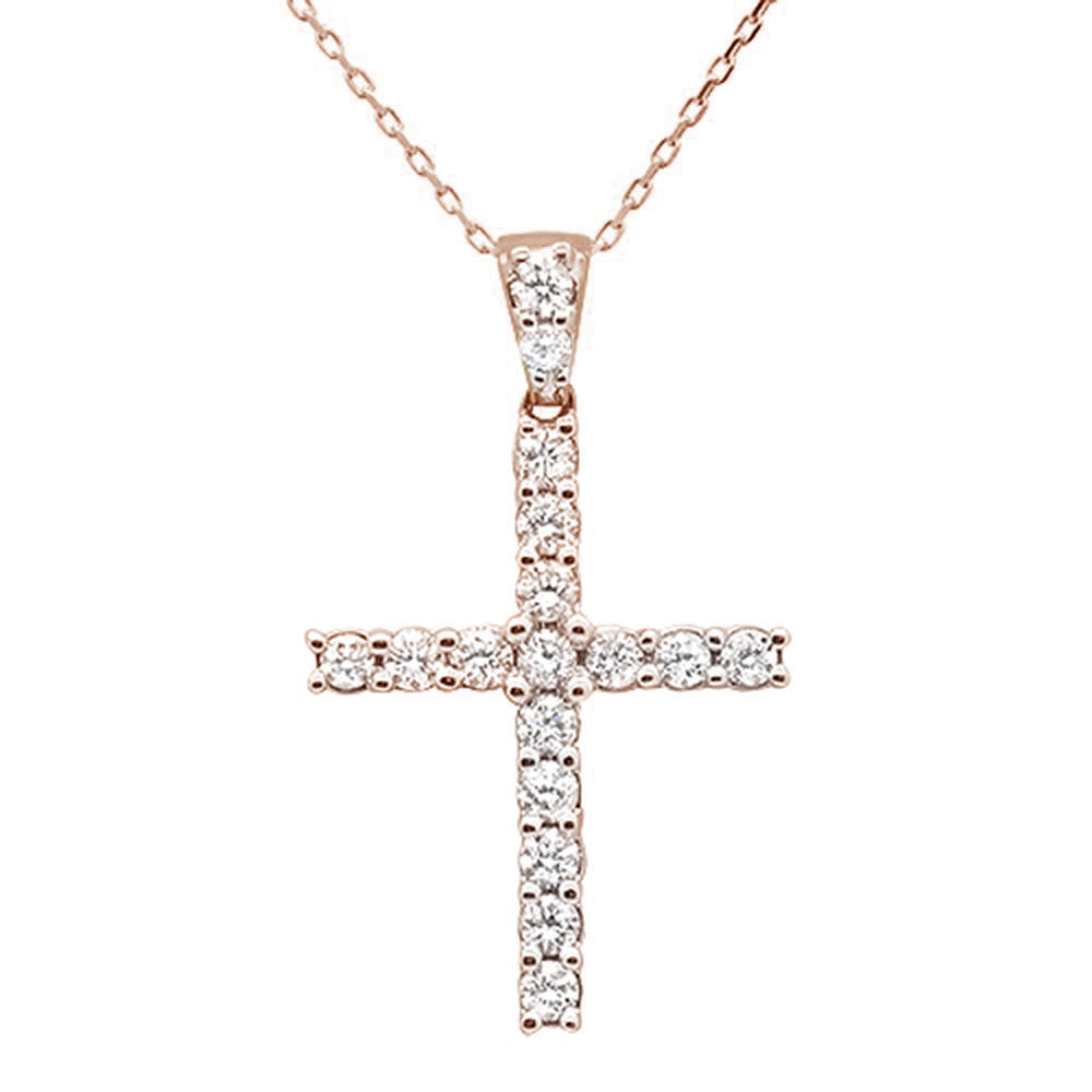 ''SPECIAL!1.02ct 14k Rose Gold Diamond PENDANT Necklace''