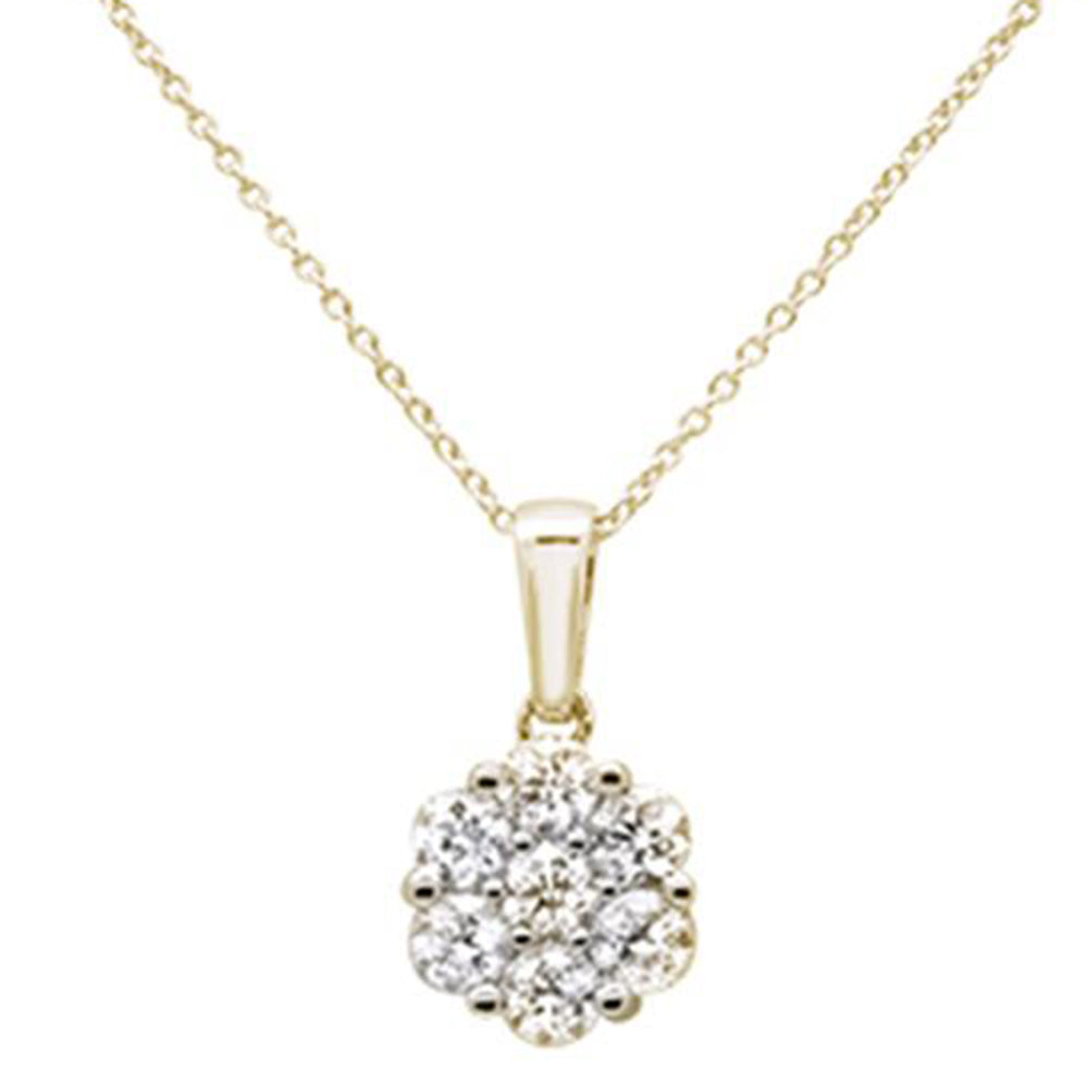 ''SPECIAL! 1.00ct 14k Yellow GOLD Round Diamond Pendant Necklace''