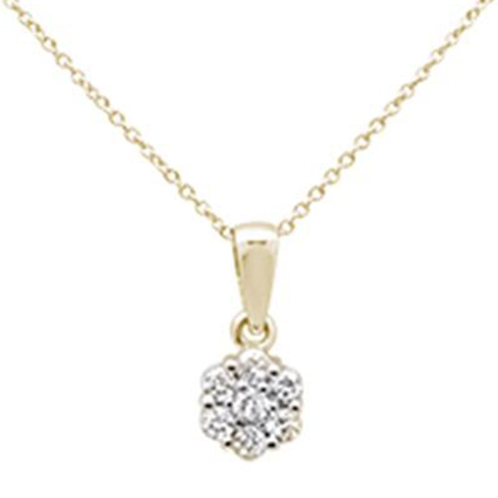 ''.33ct 14k Yellow Gold Diamond Pendant NECKLACE 18'''' Long''