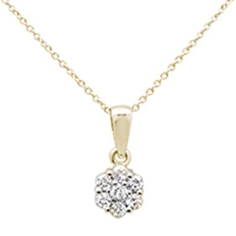 ''.33ct 14k Yellow GOLD Diamond Pendant Necklace 18'''' Long''