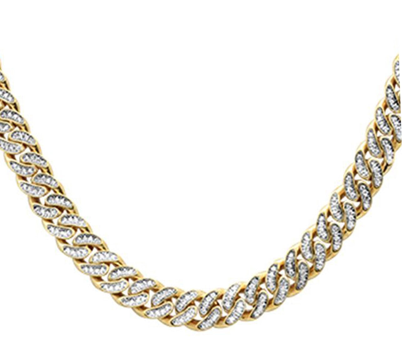 ''SPECIAL! 4mm 1.59ct G SI 14k Yellow Gold Diamond Round Cuban NECKLACE 16''''''