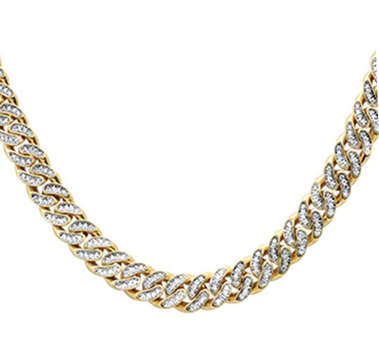 ''SPECIAL! 7mm 3.66ct G SI 14k Yellow Gold DIAMOND Round Cuban Necklace 18''''''