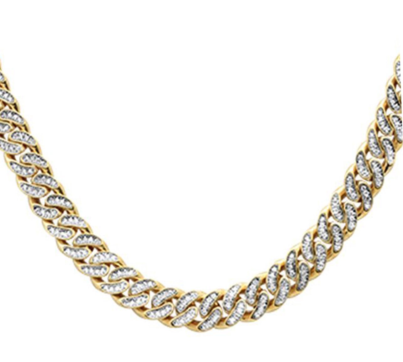 ''SPECIAL! 7mm 3.66ct G SI 14k Yellow GOLD Diamond Round Cuban Necklace 18''''''