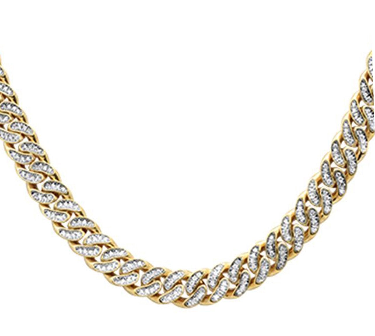 ''SPECIAL! 7mm 4.11ct G SI 10k Yellow Gold DIAMOND Round Cuban Necklace 22''''''
