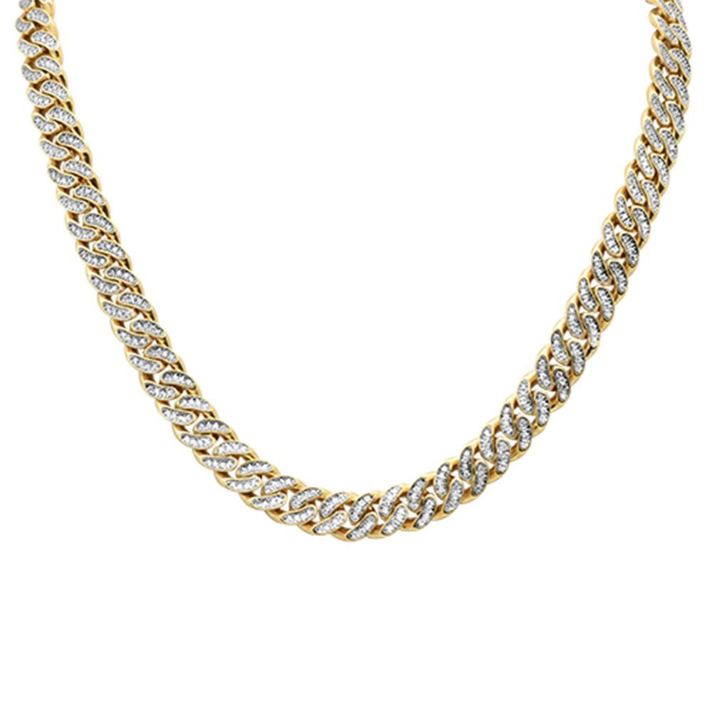 ''SPECIAL! 9mm 6.90ct 10kt Yellow Gold Round Cuban NECKLACE 22''''''
