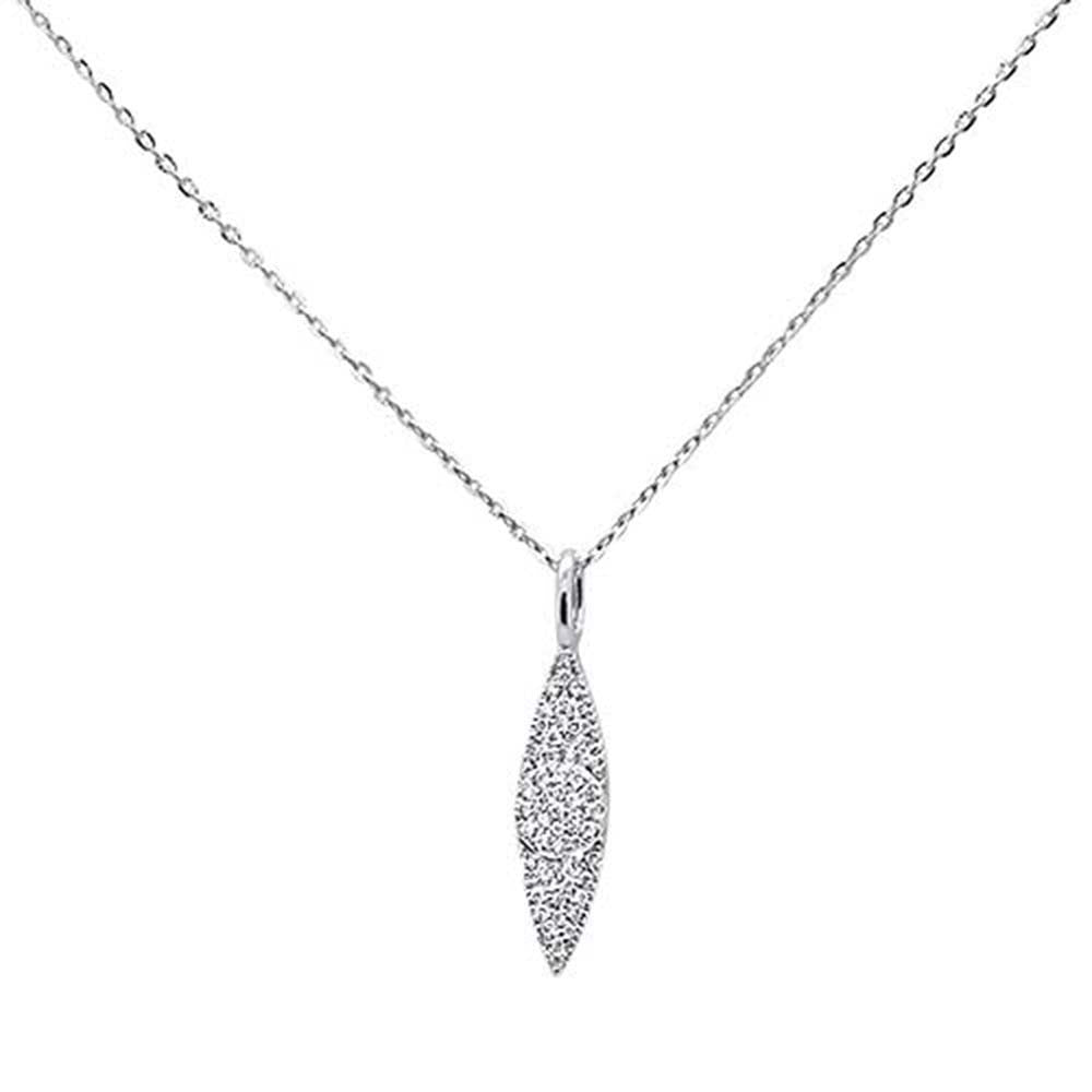 ''.10ct 14kt White Gold Trendy Diamond Drop DANGLE Pendant Necklace 16''''+2''''''