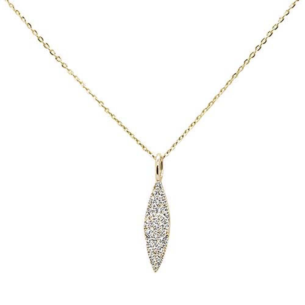 ''.12ct 14kt Yellow Gold Trendy Diamond Drop DANGLE Pendant Necklace 16''''+2''''''