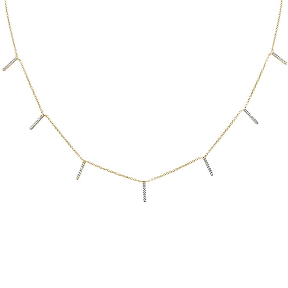 ''.13ct 14kt Yellow Gold Trendy Diamond Charm PENDANT Necklace 16''''+2'''' Ext''