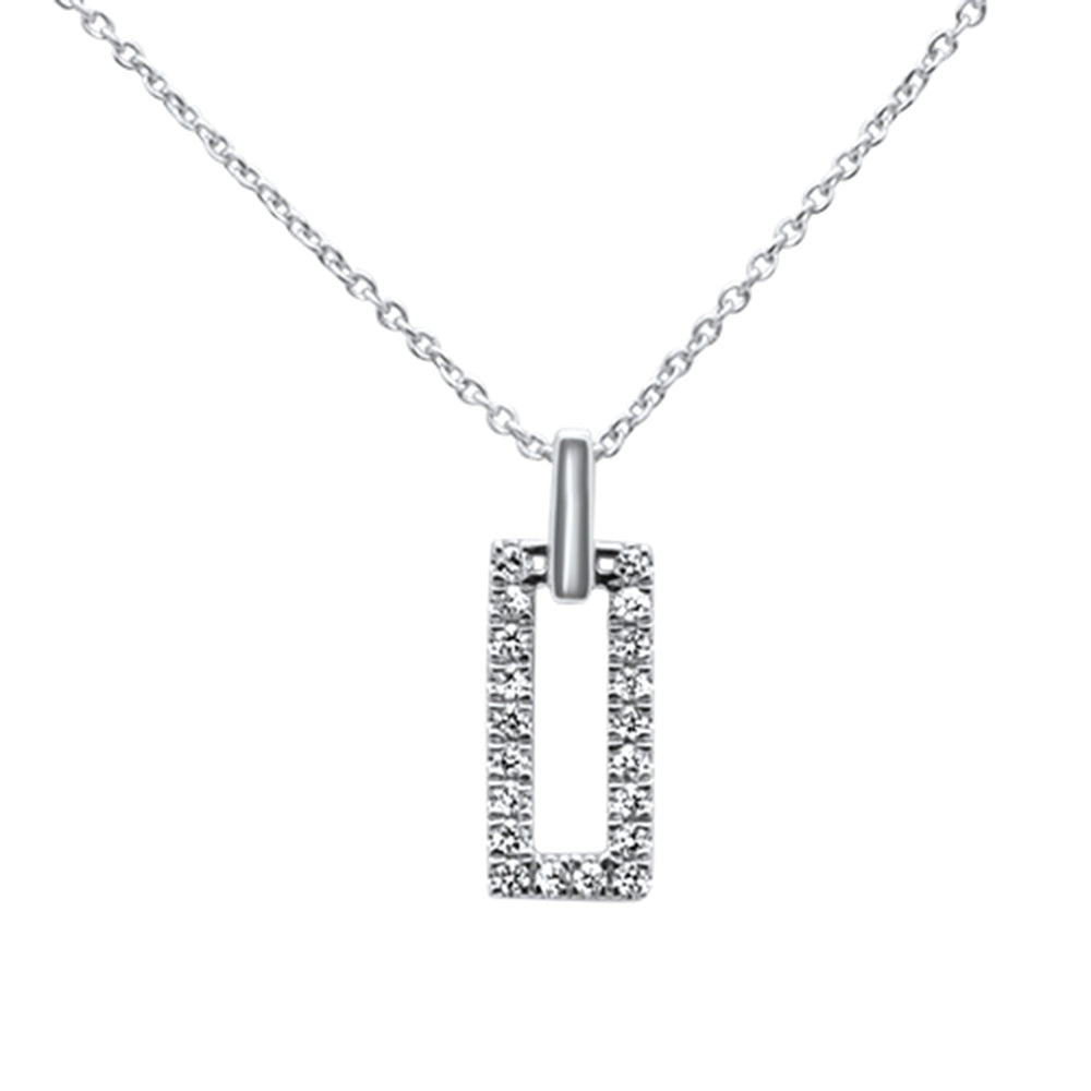 ''.16ct 14kt White GOLD Diamond Trendy Shapes Pendant Necklace 16''''+ 2'''' Ext''