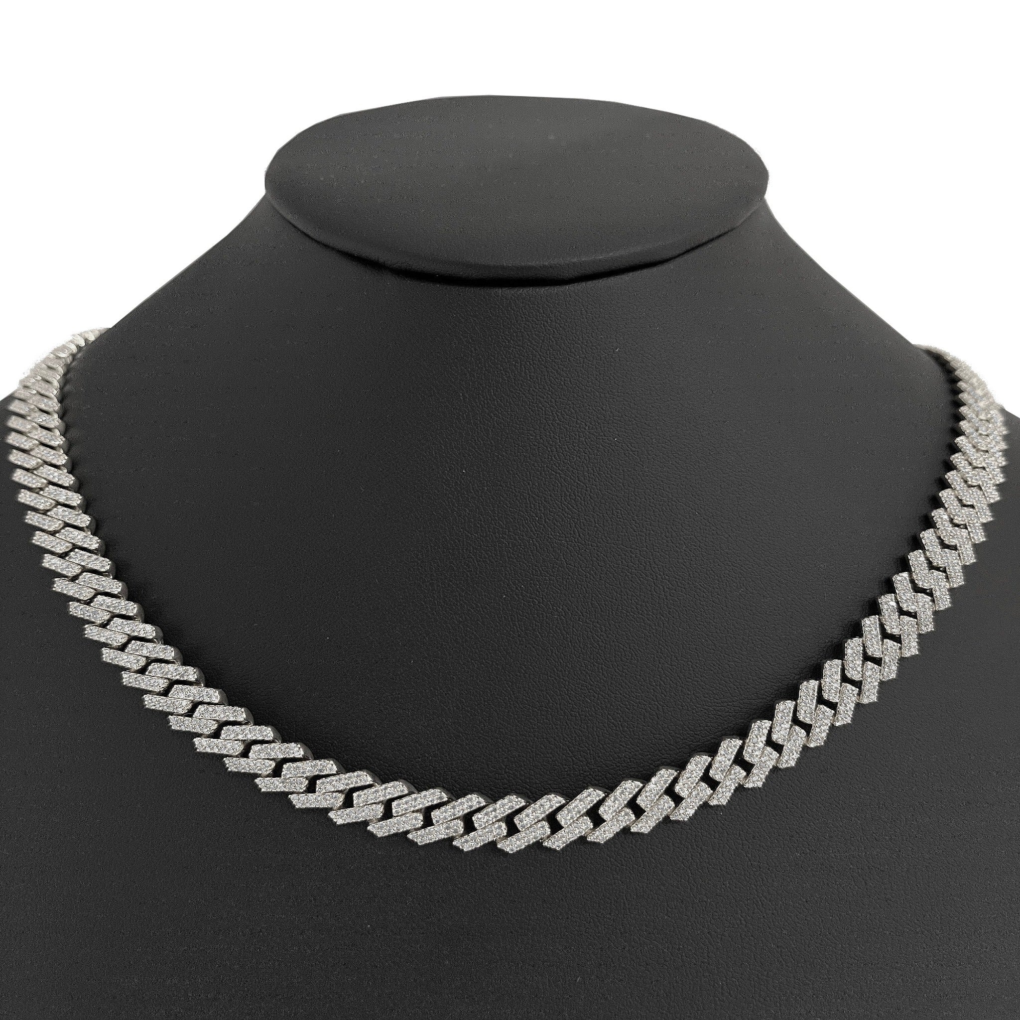 ''SPECIAL! 9MM 10.04ct 14KT White Gold Diamond Square Cuban NECKLACE 22''''''