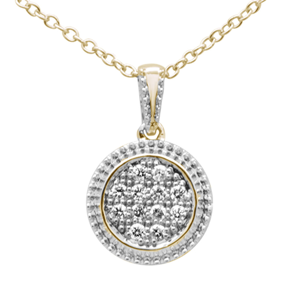 ''SPECIAL!.10ct 10K Yellow GOLD Diamond Solitaire Pendant Necklace 18''''''