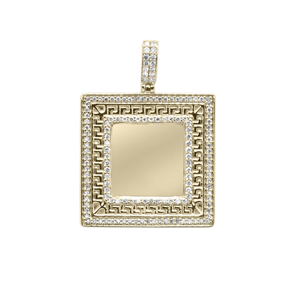 DIAMOND  CLOSEOUT!  .31CT G SI 10K Yellow Gold Diamond Micro Pave Iced Out Memory Charm PENDANT