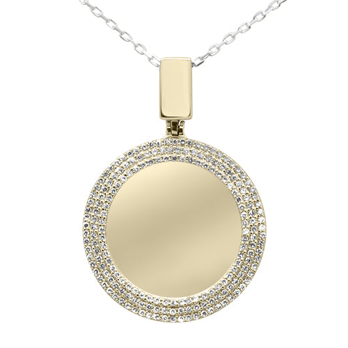 DIAMOND  CLOSEOUT!  .31ct 10K Yellow Gold Diamond Memory PENDANT