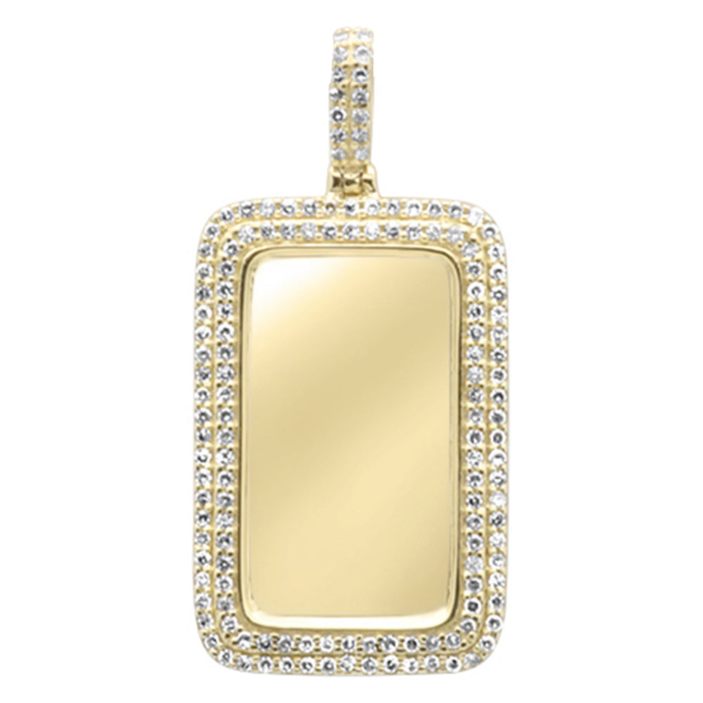 ''SPECIAL! .23ct G SI 10K Yellow Gold Diamond Iced Out Memory Picture CHARM Pendant''