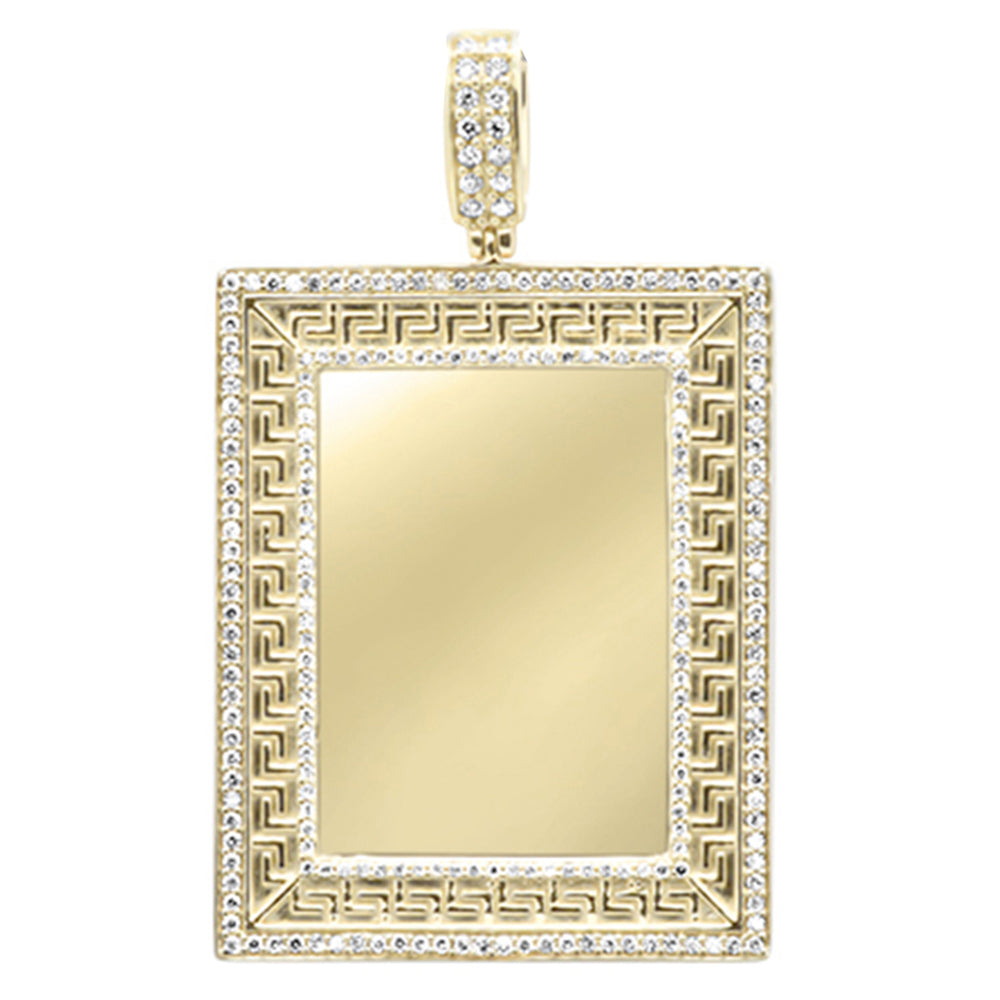 ''SPECIAL! .53ct G SI 10K Yellow GOLD  Diamond Micro Pave Memory Picture Charm Pendant''