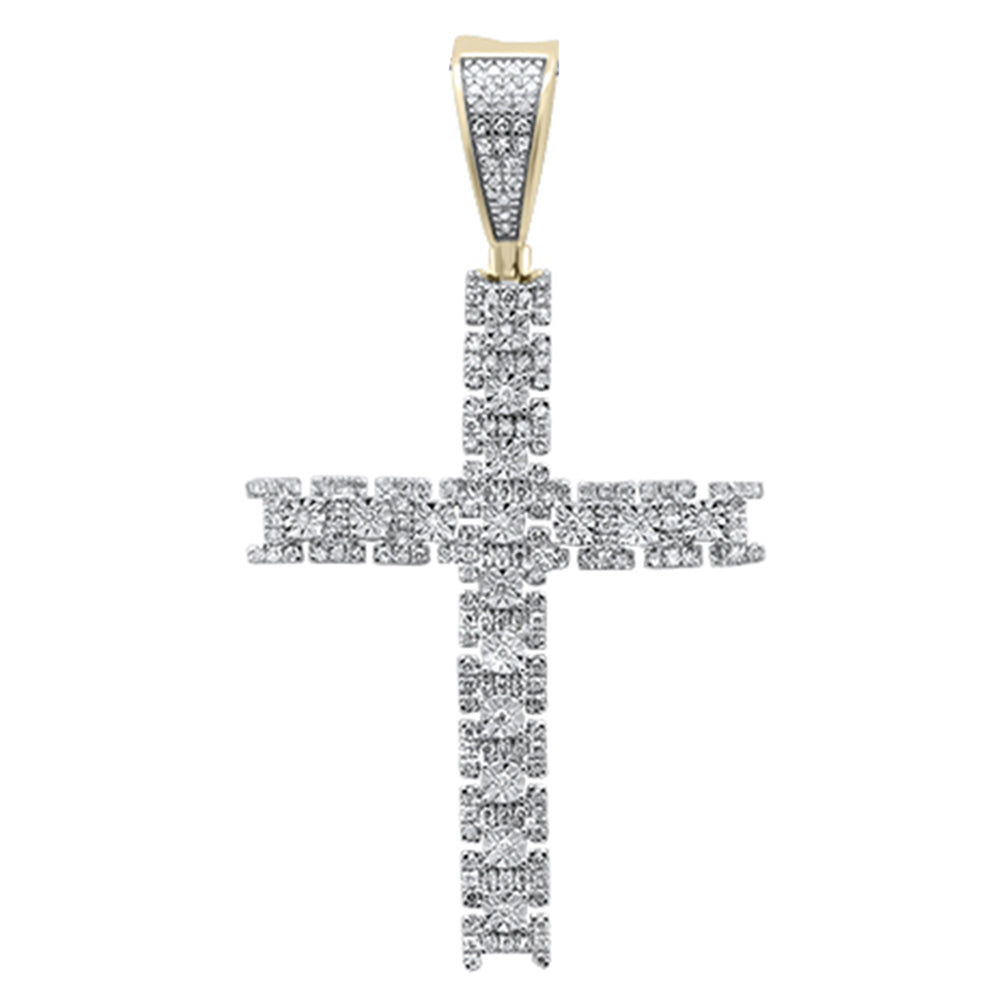 ''SPECIAL! .52ct G SI 10K Yellow GOLD Diamond Hip Hop Cross Iced Out Charm Pendant''