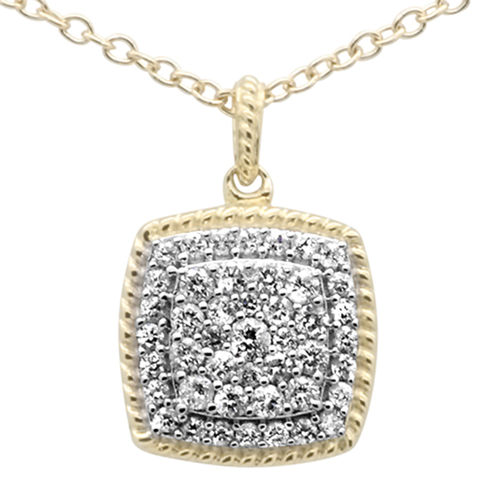 ''.23ct G SI 10K Yellow GOLD Diamond Pendant Necklace 18'''' Long''