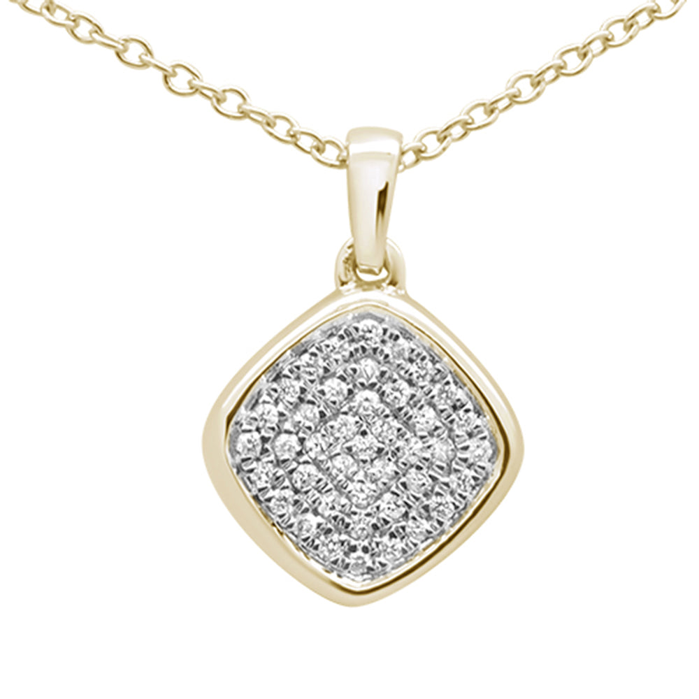 ''.10ct G SI 10K Yellow Gold Diamond Pendant NECKLACE 18''''''