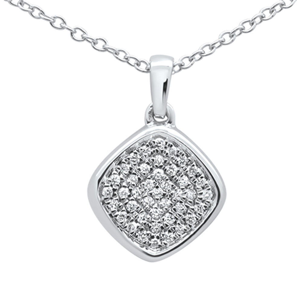 ''.10ct G SI 10k White GOLD Diamond Pendant Necklace 18''''''