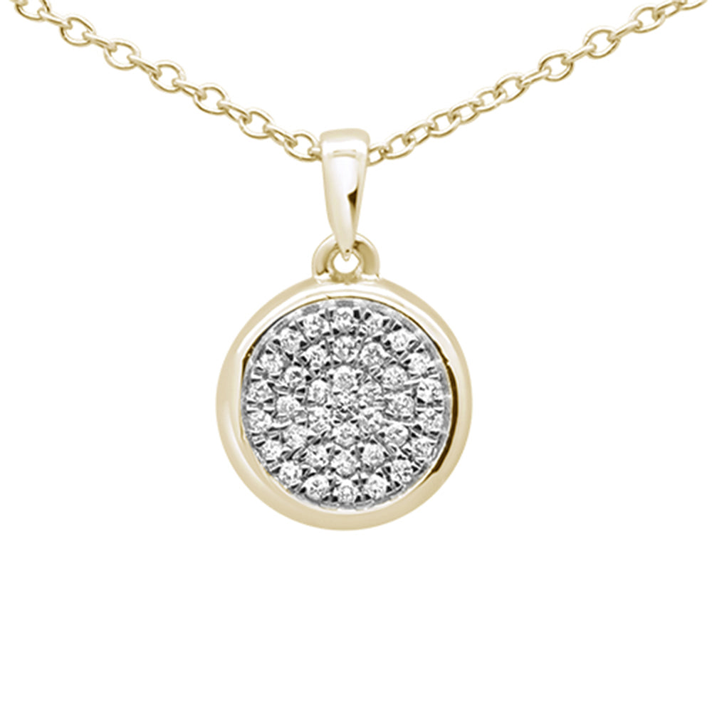 ''.11ct G SI 10K Yellow Gold Diamond PENDANT Necklace 18''''''