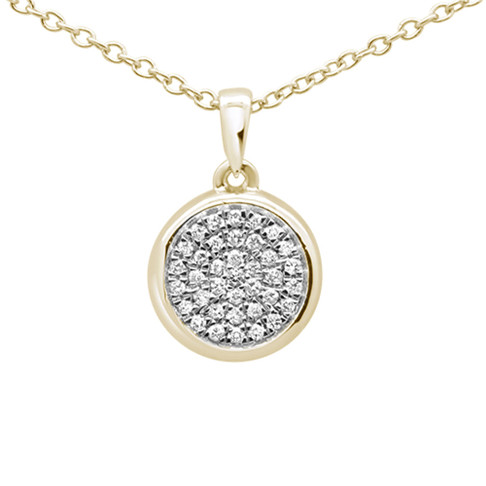 ''.11ct G SI 10K Yellow Gold DIAMOND Pendant Necklace 18''''''