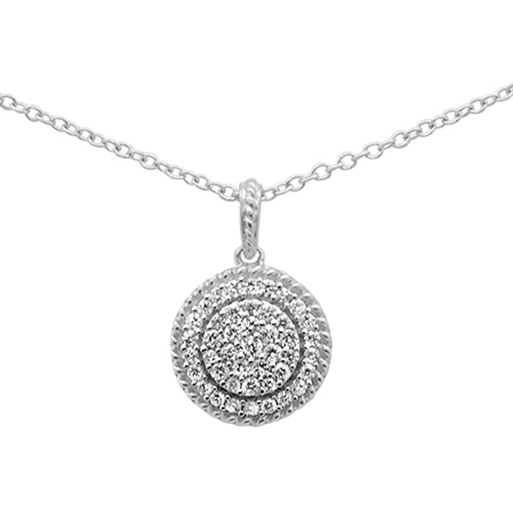 .26ct F SI 10K White Gold Diamond Round Solitaire PENDANT Necklace