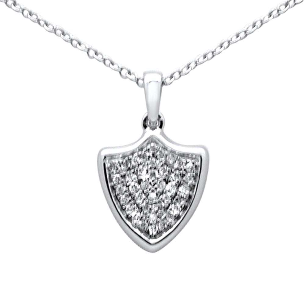 ''.10ct F SI 10K White Gold Diamond Pendant NECKLACE 18'''' Chain''