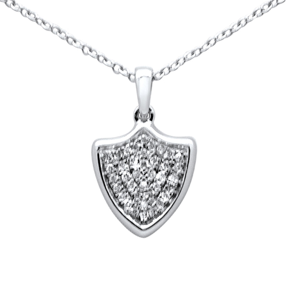 ''.10ct F SI 10K White Gold Diamond PENDANT Necklace 18'''' Chain''