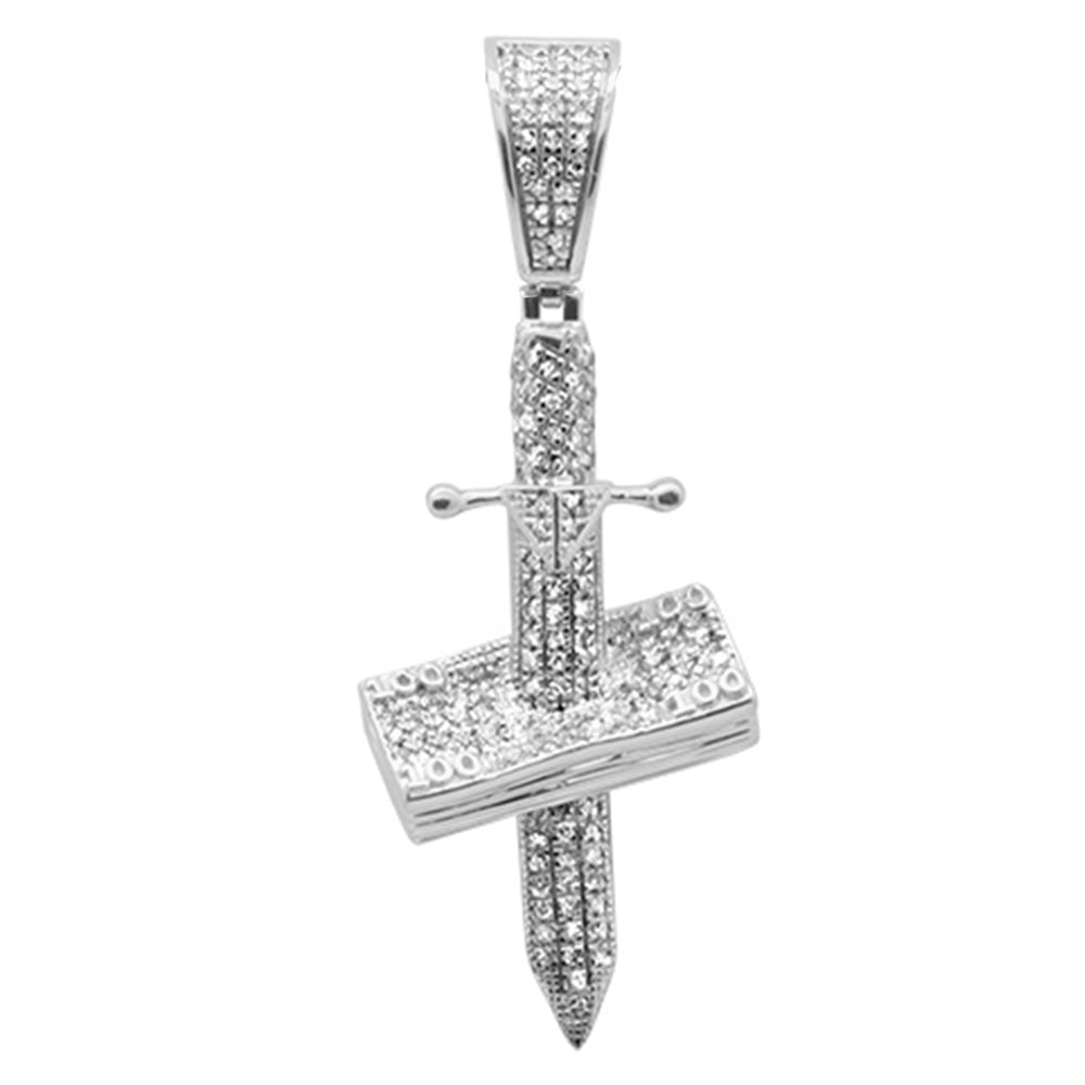 ''SPECIAL! .32ct G SI 10K White Gold DIAMOND Hip hop Cross Pendant''