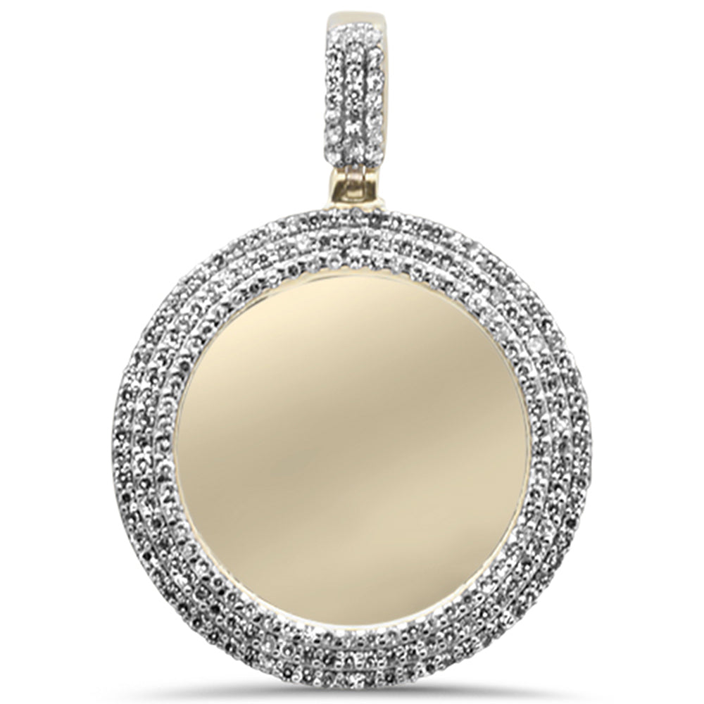''SPECIAL! .33CT G SI 10KT Yellow GOLD Diamond Micro Pave Memory Charm Pendant''
