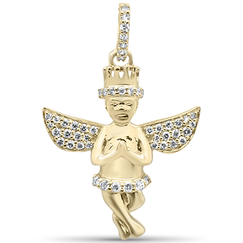 ''SPECIAL! .24ct G SI 14K Yellow GOLD Diamond Angel Diamond Pendant''