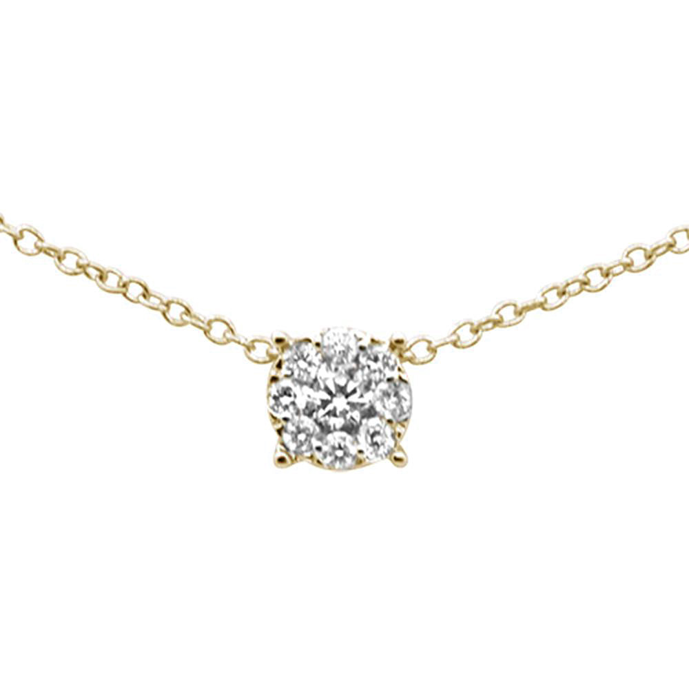 ''.18ct G SI 10K Yellow Gold Diamond Pendant NECKLACE 18''''''