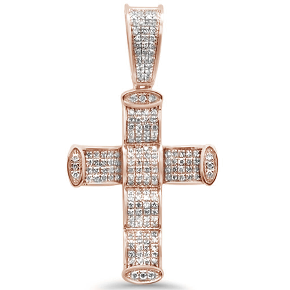 ''SPECIAL! .42ct G SI 10K Rose Gold DIAMOND Cross Pendant''