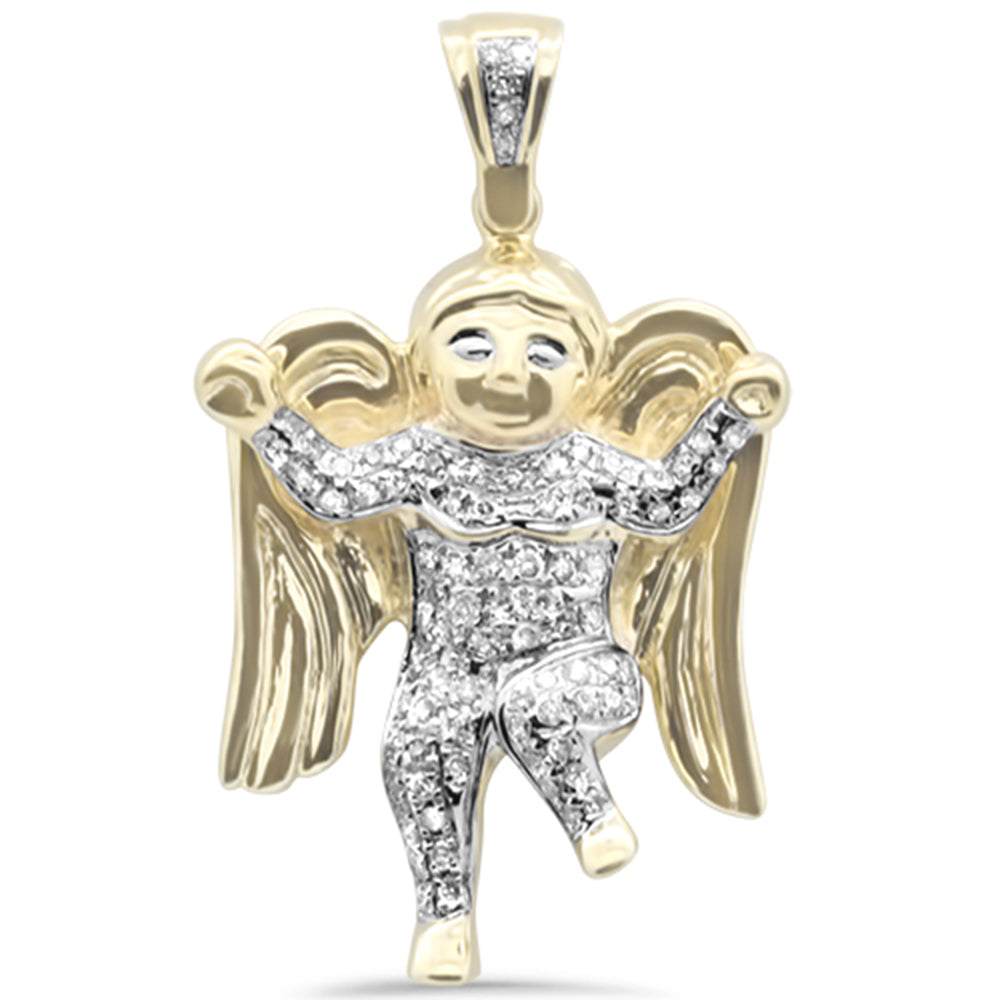 ''SPECIAL! .20ct G SI 10K Yellow Gold Diamond HIP HOP Pendant''