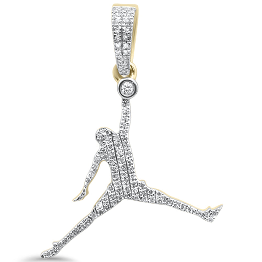 ''SPECIAL! .17ct G SI 10K Yellow GOLD Diamond Hip Hop Basketball Pendant''