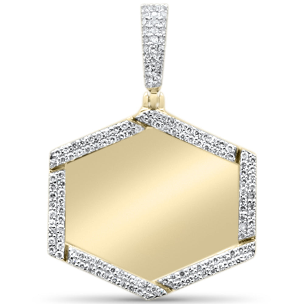 ''SPECIAL! .24ct G SI 10K Yellow GOLD Diamond Iced Out Memory Pendant''
