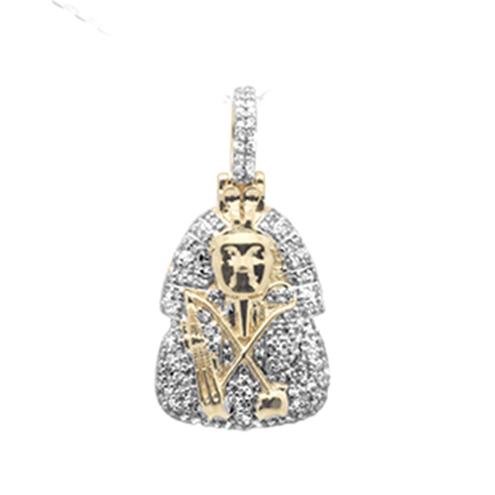 ''SPECIAL! .33ct G SI 14K Yellow Gold Diamond Mummy Iced Out Hip Hop PENDANT''