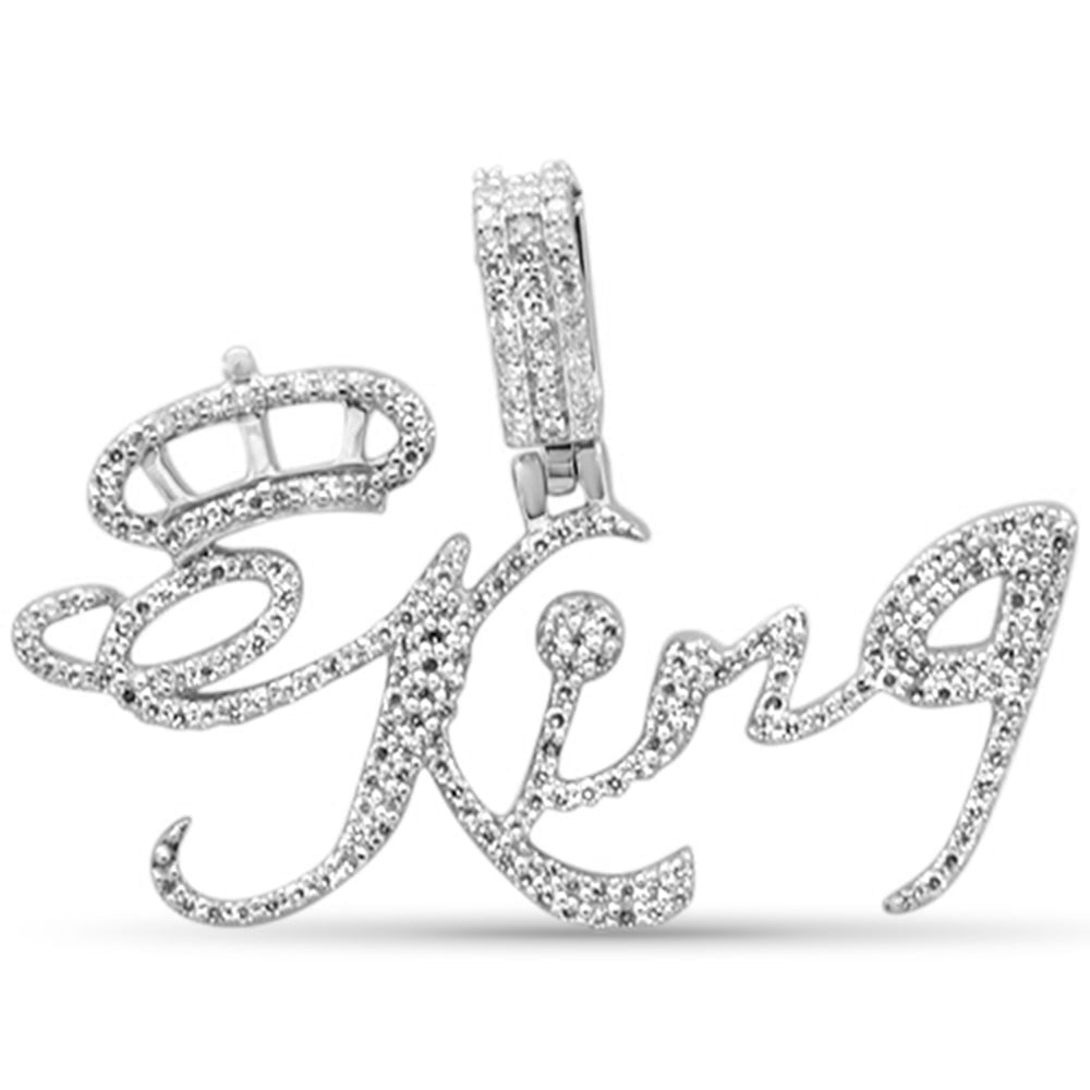 ''SPECIAL! .39ct G SI 10K White Gold DIAMOND ''''KING'''' Hip Hop Pendant''