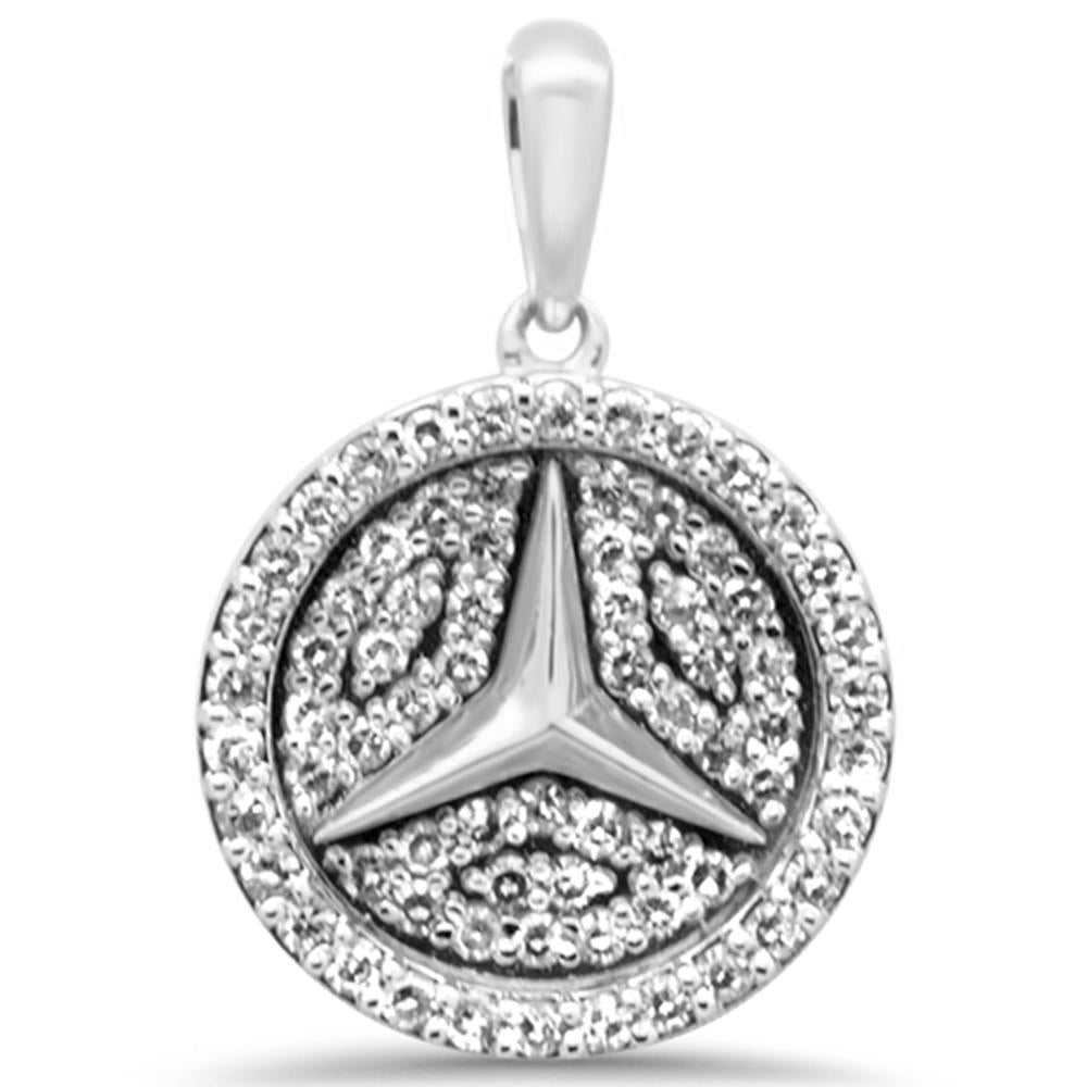 ''SPECIAL! .53ct G SI 10K White GOLD Diamond Hip Hop Diamond Emblem Medallion Pendant''