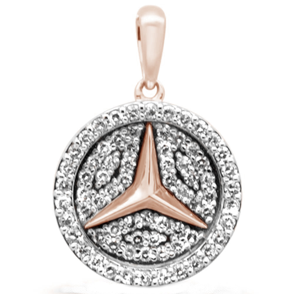 ''SPECIAL! .49ct G SI 10K Rose Gold Diamond Hip Hop Diamond Emblem Medallion PENDANT''