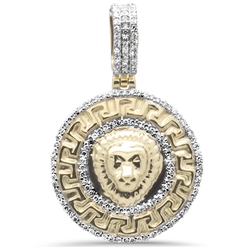 ''SPECIAL! .25ct G SI 10K Yellow Gold Diamond Hip Hop Lion Head Medallion Charm PENDANT''