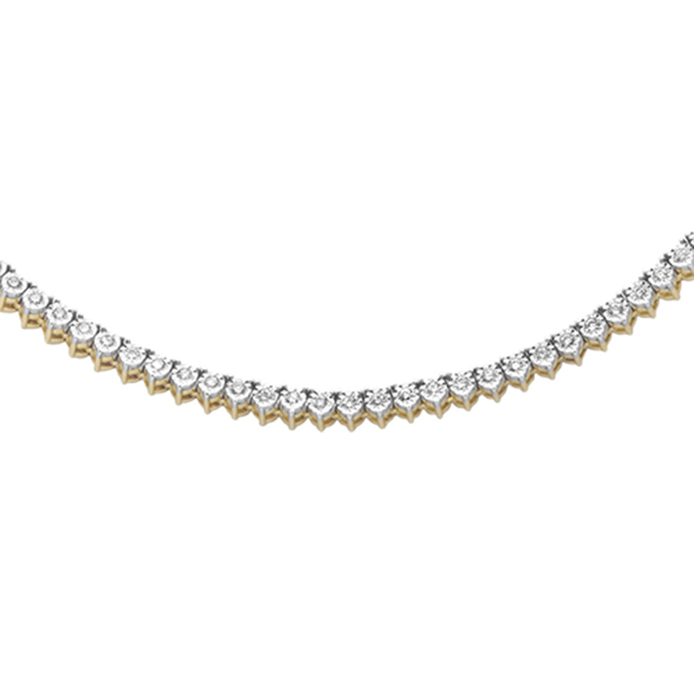 ''SPECIAL! 1.86ct G SI 10K Yellow Gold Diamond Tennis NECKLACE 22''''''