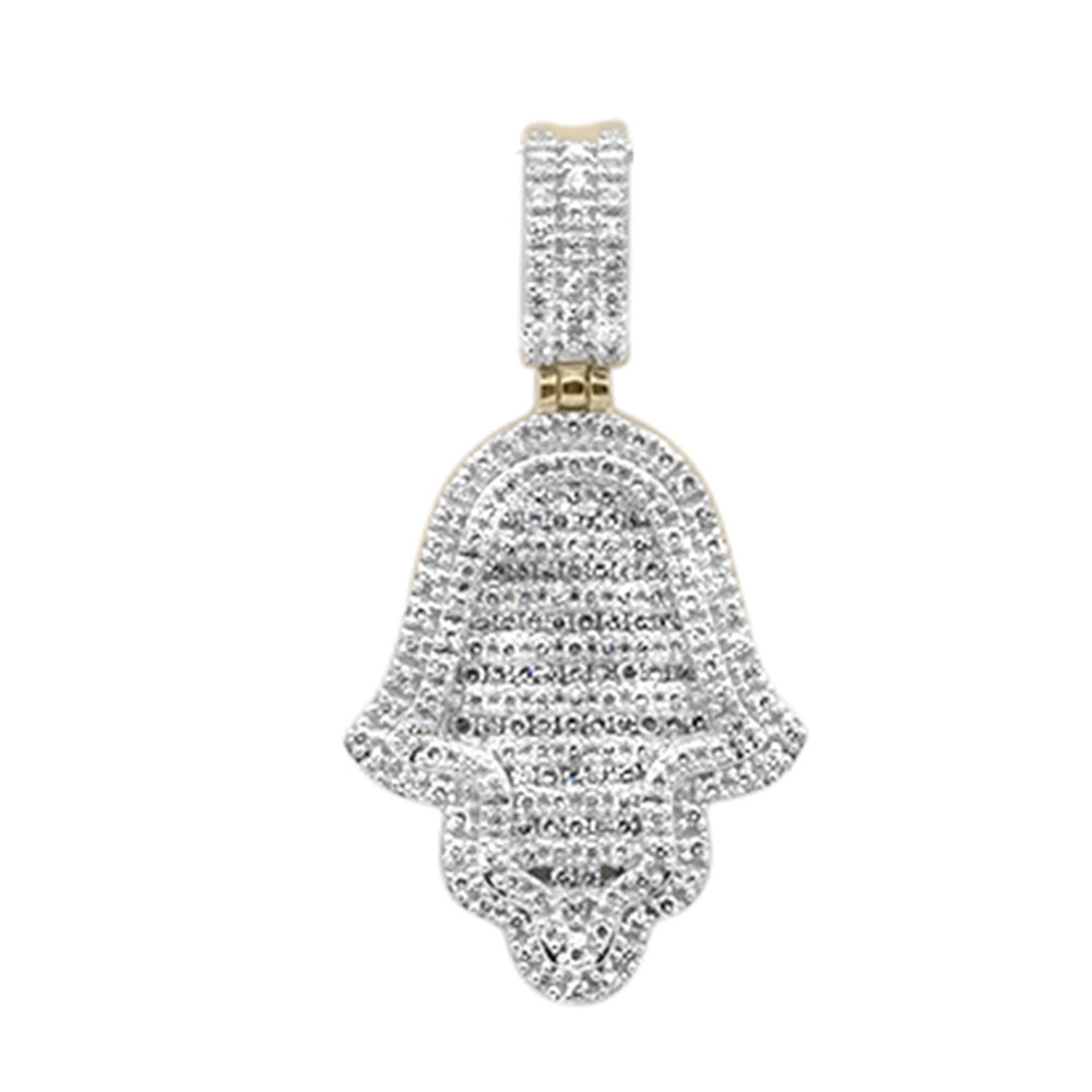 ''SPECIAL! .30ct G SI 10K Yellow GOLD Diamond Hand of Hamsa Pendant''