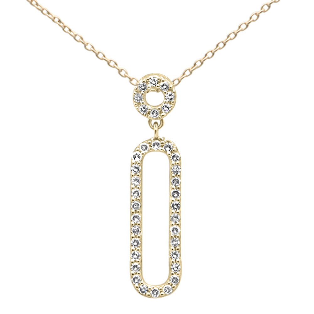 ''.25ct G SI 14K Yellow Gold DIAMOND Drop Pendant 18'''' Long Chain Included''